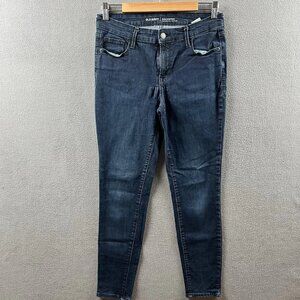 Old Navy Women's Dark Blue Washed Slim Fit Mid-Rise Jeans